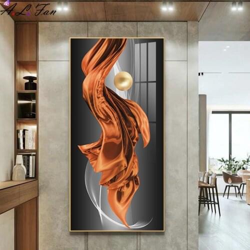 Nordic simple modern abstract geometric orange porch living room murals poster printing hanging picture decorative picture