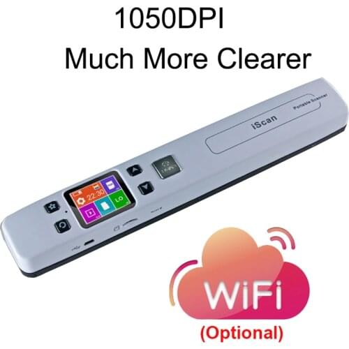 Scanner Document A4 Portable Handheld Mini Scanner Wireless Book Scanner With 1.8 Inch HD LCD Display High-Speed Scan Clear#R10