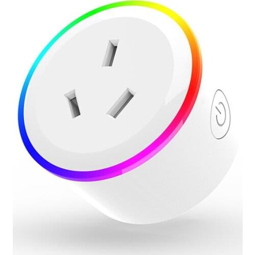 Tuya Smart Plug AU Standard Wifi Remote Control Smart Life APP RGB Light Google Alexa