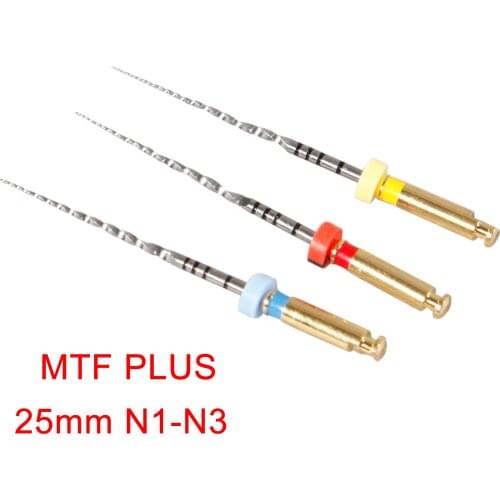Dental Endodontic NiTi MTF Tips Files 25mm N1 N2 N3 for Engine Use Use Cutting Root Canal MTF-PLUS