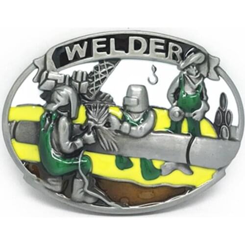 WELDER European and American classic cowboy tool belt buckle metal wear-resisting high-end mens clothing