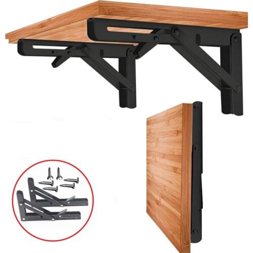 12 Inch Heavy Duty Folding Shelf 90 Degree Decorative Table Adjustable Angle High-Quality Metal Wall Table Shelf Storage Bracket