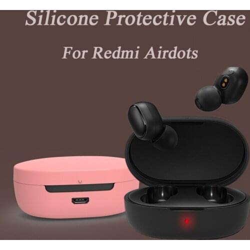 Vococal For Redmi Airdots Case Silicone Cover Earphone Case For Xiaomi Redmi Air dots TWS Youth Version Headset Wireless Pouch