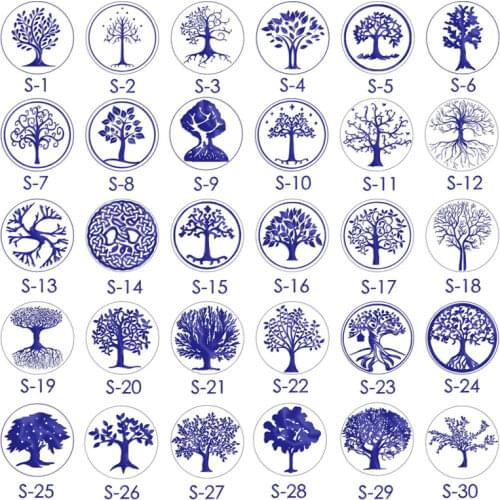 25mm Life Tree Stamp Head Wax Seal Heads Custom DIY Round Original Stamps Postage Journal Package Wedding Date Gifts Envelope