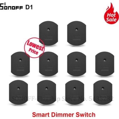 1/10PCS Itead SONOFF D1 Wifi Switch Smart Dimmer Light Switch 433Mhz RF Works With Sonoff RM433 Controller For Smart Home