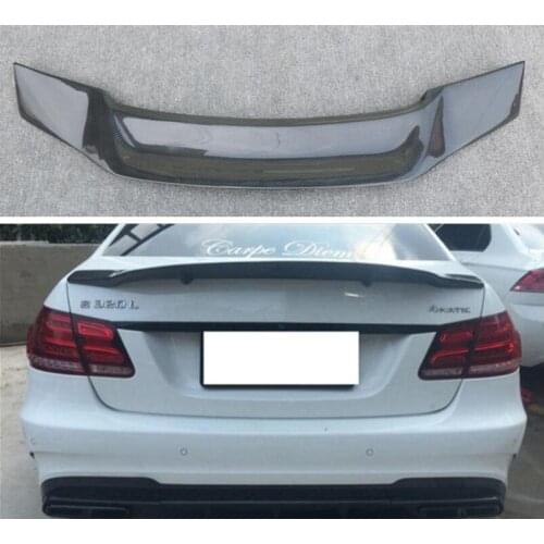 High Quality R STYLE REAL CARBON FIBER REAR TAIL WING TRUNK LIP SPOILER FOR Mercedes Benz W212 E63 E200 E260 E300 E350 2008-2016