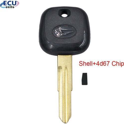 Transponder Key Blank Fob Key Remote Shell for Daihatsu Charade Copen Cuore Feroza Sirion Terios YRV With/ Without 4D67 Chip