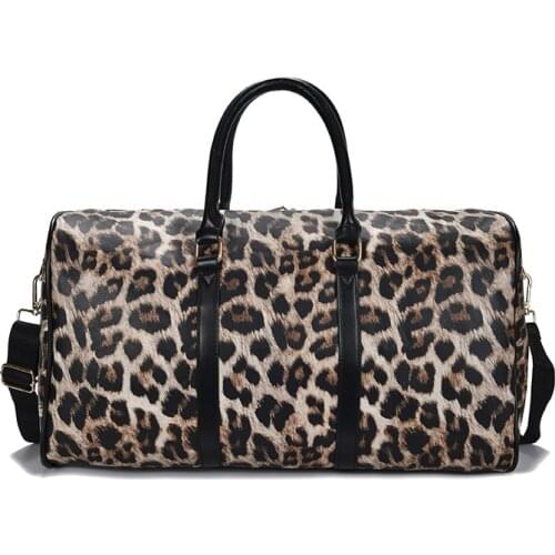 2021 Fashion Leopard Print Womens travel bag Lether Large Capacity duffle bag Yellow Black Travel bags Hotsale sports bag women