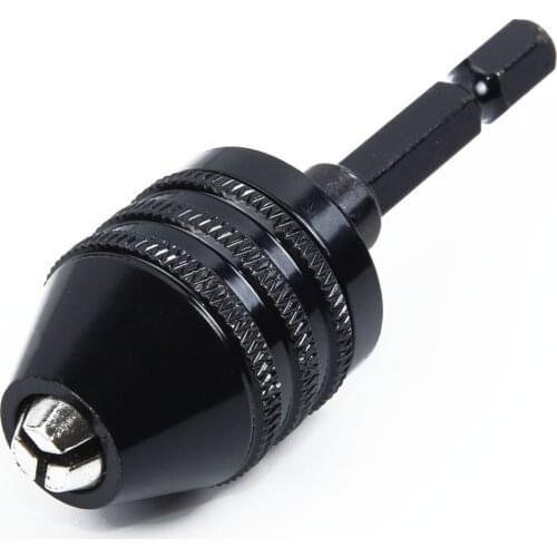 0.3-8mm Keyless Drill Chuck Screwdriver Impact Driver Adapter 1/4" Hex Shank 6.35*74mm Electric Drill Chuck Fittings