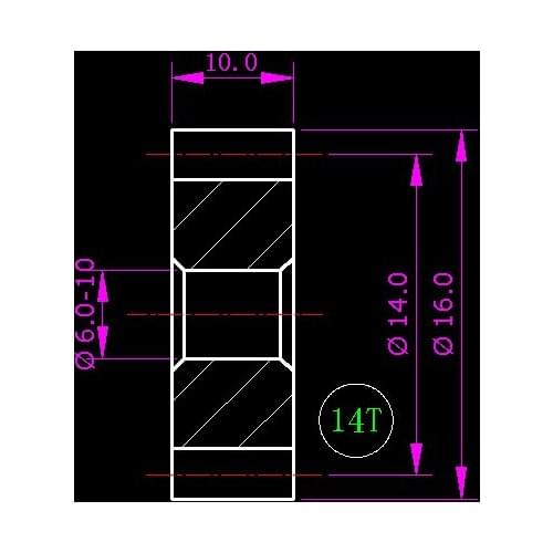 1.0m/14 teeth /hole 6-10/Carbon steel