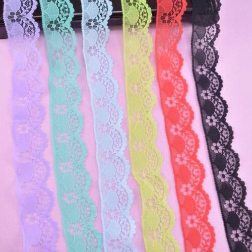 10Yards/Lot Beautiful Lace Ribbon Tape Width40mm Lace Trim DIY Embroidered Net Wihte Lace Sewing Accessories African Lace Fabric
