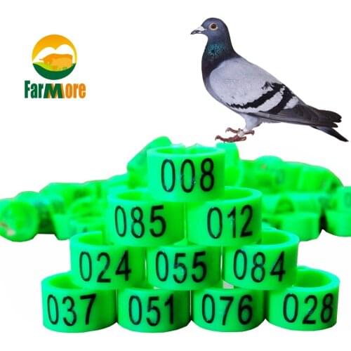 100 Pcs No.1-100 Number Pigeon Foot Ring inner diameter 8mm Bird Pigeon Chicken Quail ring Animal Feeding Tools