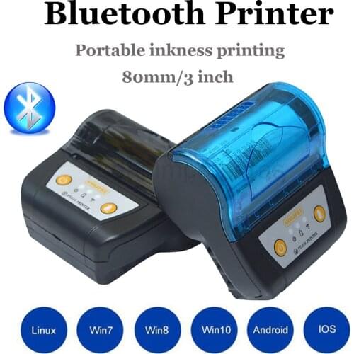 USB BT 3 Inch Thermal Receipt Printer Wireless Printing for Smartphone and Computer Bluetooth Wireless Connected Thermal Printer