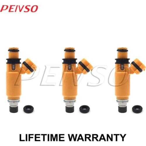3x 195500-3480 15710-74F20 Fuel Injector For SUZUKI Aito 2002 LA-HA23A 0.6L K6A
