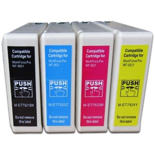 4PK T7921 T7922 T7923 T7924 Compatible for Epson WF-5111 WF-5191 WF-5621 Printer inkjet cartridge with chip full ink