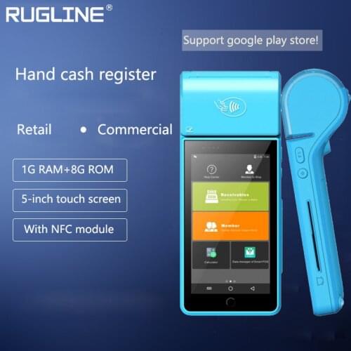 5 Inch Touch Screen Handheld 4G Andoid Mini Pos Machine with Bluetooth Wifi Thermal Mini Pos Printer