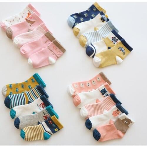 5 pairs/lot kids socks for children school socks 9-12 years boys and girls socks cartoon robot little monster cotton winter sock