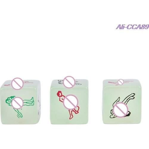 6 Side Erotic Luminous Dice Couples Flirting W/Posture Toys Love Posture Guide Night Lights Luminous Love Dice Sex Toy