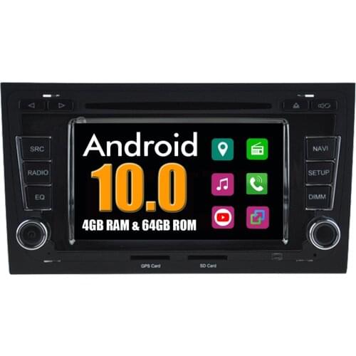 Android 10.0 For Audi A4 S4 RS4 8E 8F B6 B9 B7 RNS-E 2 Din DVD Automotivo Para Carro Car Radio DVD GPS Navigation Sat Navi