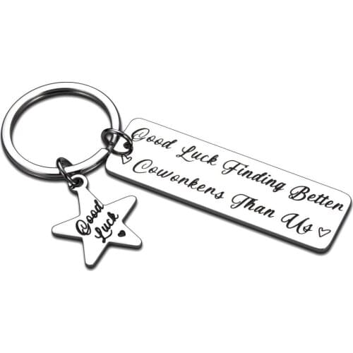 Funny Coworker Leaving Going Away Gifts Keychain for Women Men Boss Leaders Colleague Birthday Christmas Office Team Gifts