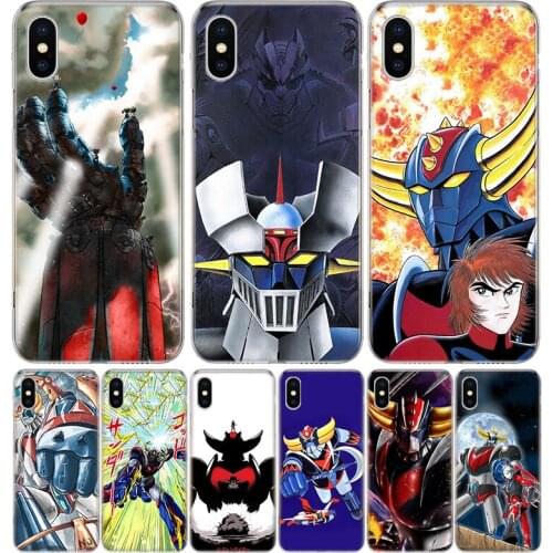 Grendizer G5 Anime Japan Robot Cover Phone Case For Iphone 11 12 Mini Pro 7 6 X 8 6S Plus XS MAX + XR 5S SE 10 9 Art TPU Coque C