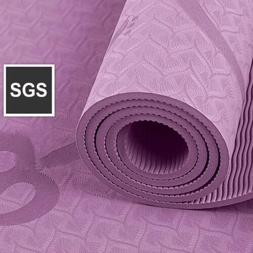 Colors TPE Yoga Mat For Beginners Yoga Sports Exercise Non-Slip Yoga Mat with Position Line