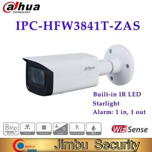 Dahua 8MP Vari-focal Bullet WizSense Network Camera IPC-HFW3841T-ZAS IR 60 m outdoor camera security 4k cctv ip camera video