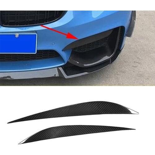 Carbon Fiber Car Front Headlight Lamp Eyelids Eyebrows Trims for BMW F33 F32 F36 F82 F83 M4 F80 M3 Black FRP
