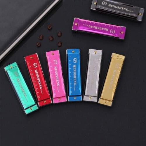 Harmonica 10 Holes Tone Diatonic Harp key C Blues Jazz band mouth organ Harp Early Education Baby Music Sense Training