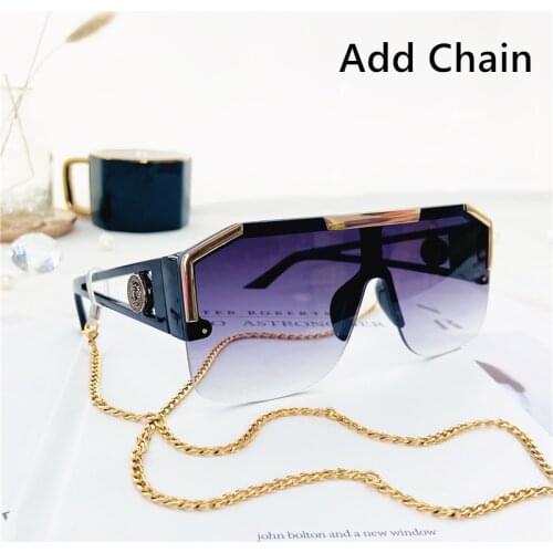 HBK Fashion Men Square Sunglasses Women Gradient Trendy Summer Style Retro Brand Design High Quality Sun Glasses Oculos De So