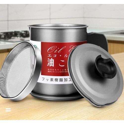 ABZS 1.7L Oiler Stainless Steel Household Filter Oil Bottle Leak-Proof Lard Oil Storage Tank Container Water Tank Cooking