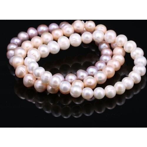 Natural Freshwater Pearls Bracelets Potato Shaped Bracelets for Making DIY Jewelry Necklace Bracelet Accessories 7-8mm