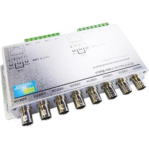 NCHTEK 8CH HD CVI TVI AHD Passive UTP Video Balun For CCTV Camera BNC RJ45 CAT5 Adapter/Free Shipping/1PC