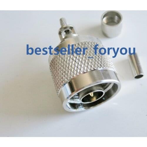 N Male Crimp RF Coxial Connector Straight Crimp For RG316 RG174 LMR100 Coaxial Cable Fast Ship