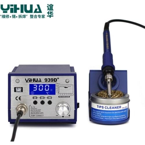 LCD Soldering Iron Station 75W High Power Imported Heating Soldering Iron 220V 110V Welding YIHUA 939D