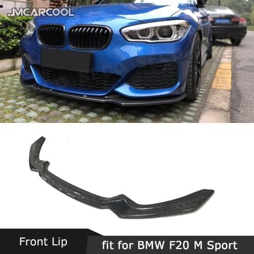 For F20 Carbon Fiber Front Bumper Lip Chin Spoiler For BMW 1 Series F20 M Sport Hatchback 2016 2017 2018 Car Styling