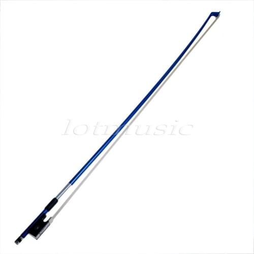 1 Set Blue Carbon Fiber Full Size Violin Bow Stick 4/4 Size Horse Hair Frog