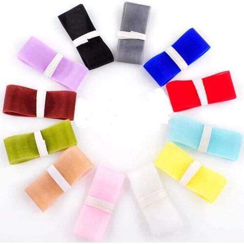 20 Meter 25mm Translucent Chiffon Belt Ribbon Gift Packing Wedding Christmas Decoration DIY Handmade Hair Accessories