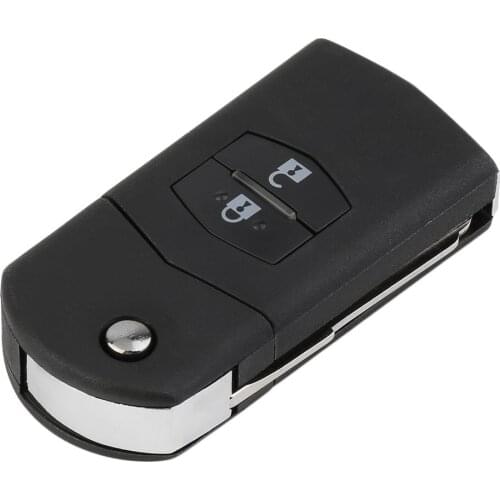 Portable Size Folding Flip 2 Button Remote Key Fob Case Replace Shell fit for MAZDA 3 5 6 Car Key Protective Case