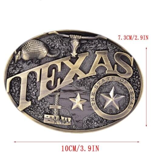 Texas Long Bull Horn Belt Buckle Western Cowboy Novelty Belt Buckles Vintage