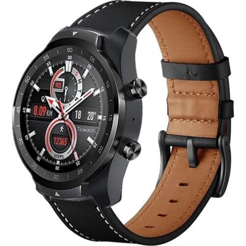 22mm Genuine Leather Strap For Ticwatch Pro3 Pro2020 Replacement Watchband For Ticwatch Pro GTX Quality Bracelet Accessories New