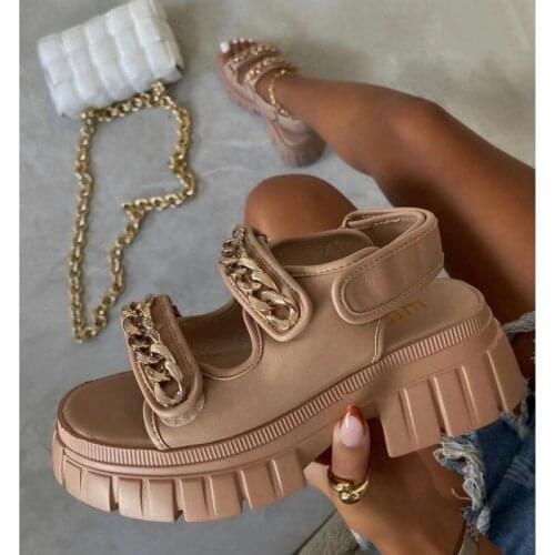 Womens shoes Big Size 43 Chunky heels Casual Shoes Woman Flat Dropship Comfortable Sandals Female Light Sandalias De Mujer