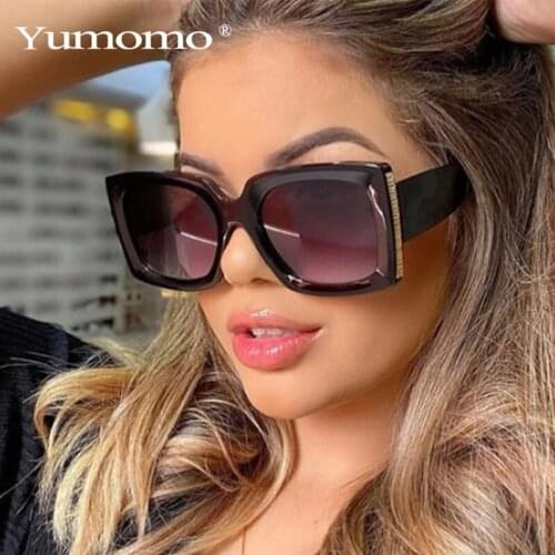 Square Oversized Sunglasses Brand Designer Metal Decoration Sun Glasses For Women Men Classic Big Frame Unisex Eyewear Shades