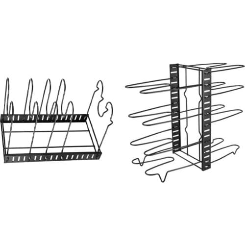 Pot Pan Rack Organizer Adjustable Holder Kitchen Cookware Cabinet Pantry Pot Lid Shelf
