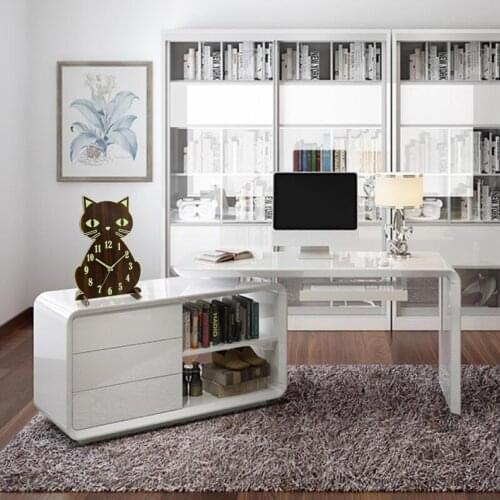 Luminous Cat Wall Clock 300x220mm Non-Ticking Silent for Living Room Bedroom