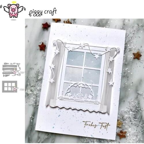 Piggy Craft metal cutting dies cut die mold Window star curtain Scrapbook paper craft knife mould blade punch stencils dies