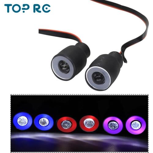 TOP RC Red/Blue LED Lights Headlight for 1/10 RC Rock Crawler Axial SCX10 D90 Jeep Wrangler Body Shell