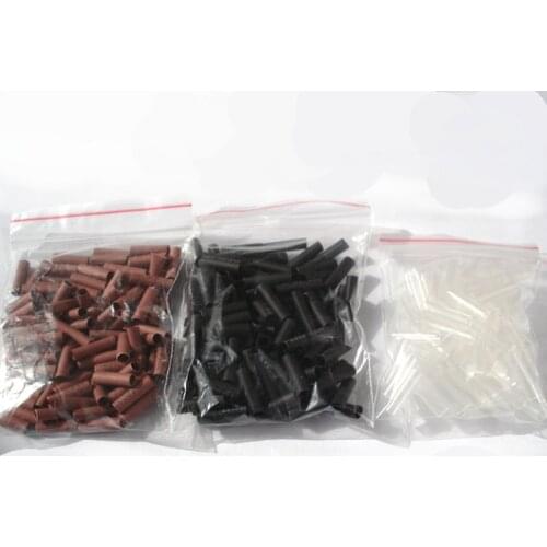 XUCHANG HARMONY Free Shipping 1000 Pieces 2.5mmx11mm Black Brown OR Transparent Hair shrinkable tubes for I tip hair extensions