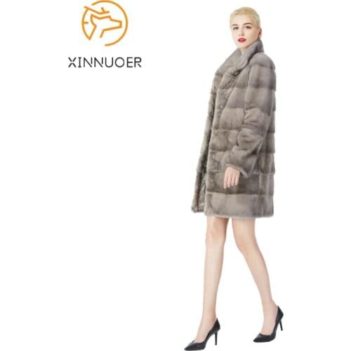 XINNUOER Long Fur Coats