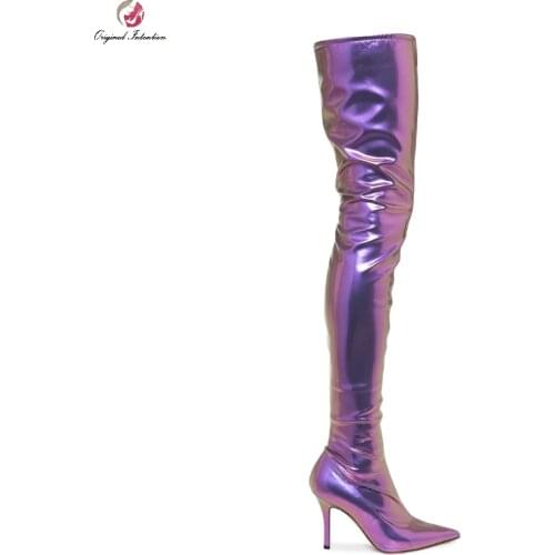 Boots Women High Quality Thin High Heels Thigh High Boots Winter Over The Knee Woman Shoes Long Bota Feminina Zapatos Size 33-45